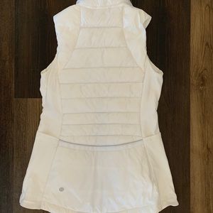 White Lulu Lemon white puffer Vest